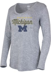 Michigan Wolverines Womens Grey Layover Loungewear Sleep Shirt