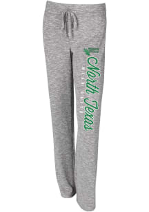 North Texas Mean Green Womens Grey Layover Loungewear Sleep Pants