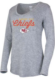 Kansas City Chiefs Womens Grey Layover Loungewear Sleep Shirt