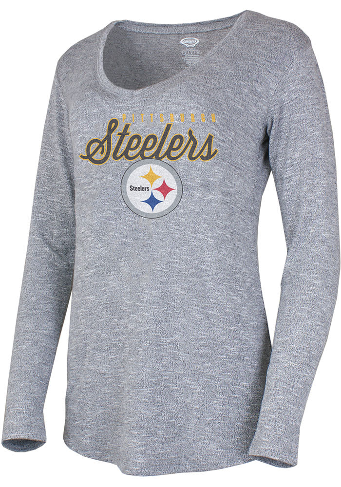 Pittsburgh Steelers Womens Grey Layover Loungewear Sleep Shirt