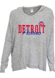 Detroit Pistons Womens Grey Reprise Hooded Sweatshirt