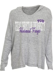 TCU Horned Frogs Womens Grey Reprise Hooded Sweatshirt
