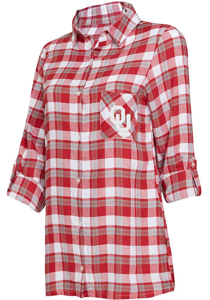 Oklahoma Sooners Womens Crimson Piedmont Loungewear Sleep Shirt