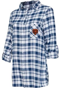 Chicago Bears Womens Navy Blue Piedmont Loungewear Sleep Shirt