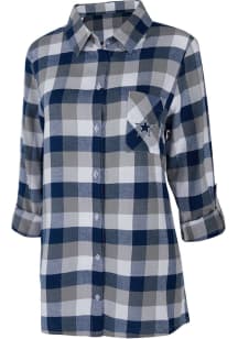 Dallas Cowboys Womens Navy Blue Breakout Loungewear Sleep Shirt