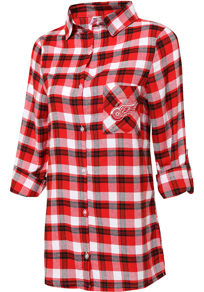 Detroit Red Wings Womens Red Piedmont Loungewear Sleep Shirt