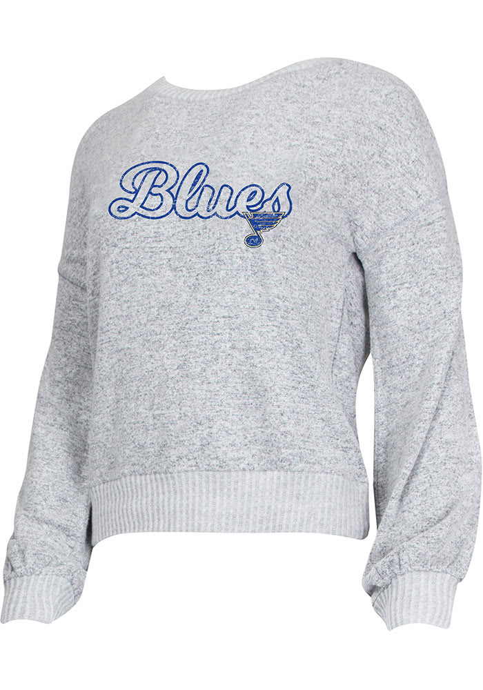 St Louis Blues Womens Grey Venture Loungewear Sleep Shirt
