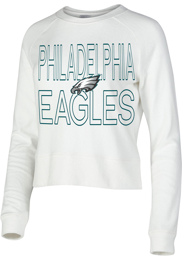 Women's New Era Midnight Green Philadelphia Eagles Crop Long Sleeve T-Shirt