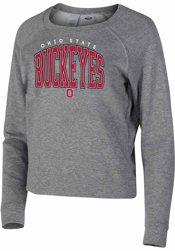 Ohio State Buckeyes Womens Grey Mainstream Crew Sweatshirt