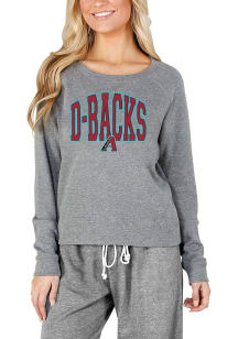 Concepts Sport Arizona Diamondbacks Womens Grey Mainstream Crew Sweatshirt