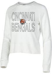 Cincinnati Bengals Womens White Colonnade Crew Sweatshirt