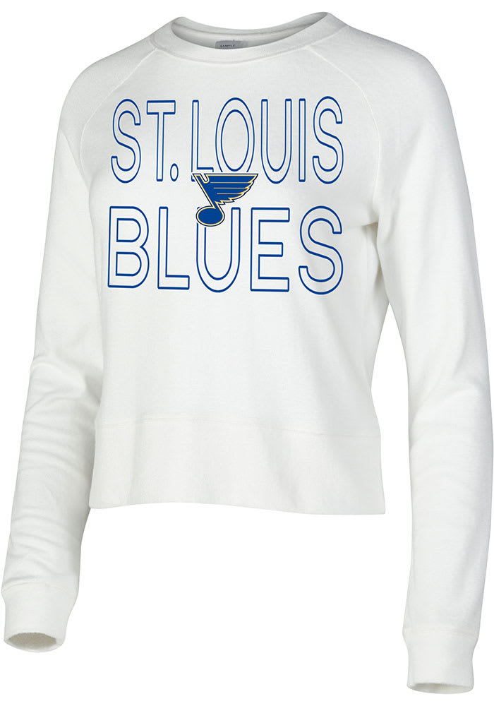 St. Louis Blues WEAR by Erin Andrews Women's Celebration Cropped Long  Sleeve T-Shirt - White