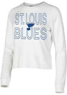 St Louis Blues Womens White Colonnade Crew Sweatshirt
