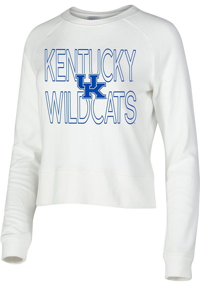 Kentucky Wildcats Womens White Colonnade Crew Sweatshirt