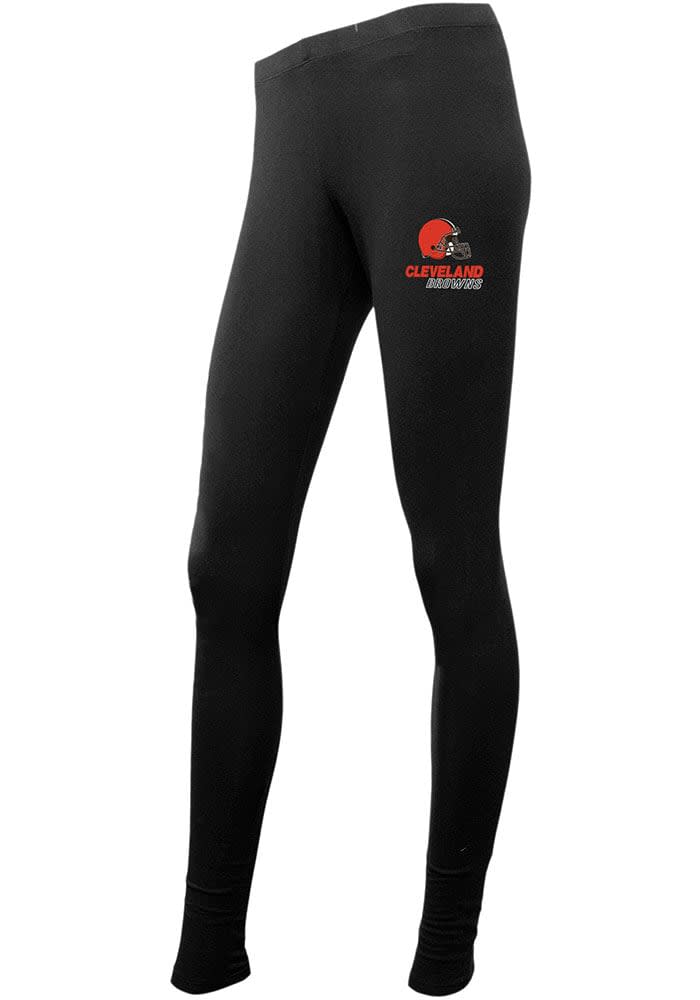 NFL Team Apparel Women's Cleveland Browns Black Fraction Leggings