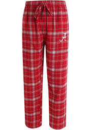 Alabama Crimson Tide Mens Crimson Plaid Flannel Flannel Sleep Pants