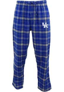 Kentucky Wildcats Mens Blue Plaid Flannel Flannel Sleep Pants