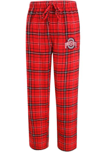 Ohio State Buckeyes Mens Red Plaid Flannel Flannel Sleep Pants