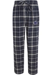 Penn State Nittany Lions Mens Navy Blue Plaid Flannel Flannel Sleep Pants