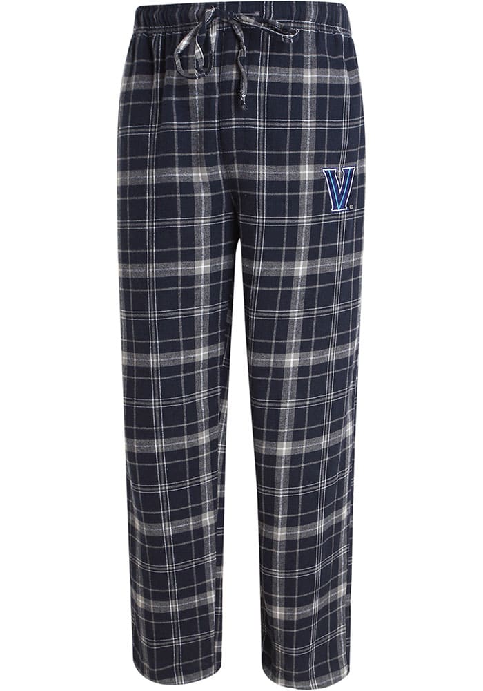 Blue Devils Lax Flannel Mens Pajama Pants - Navy and Columbia blue