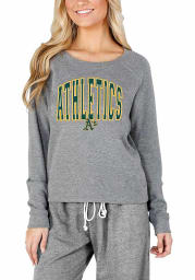 Oakland Athletics Womens Grey Mainstream Crew Sweatshirt