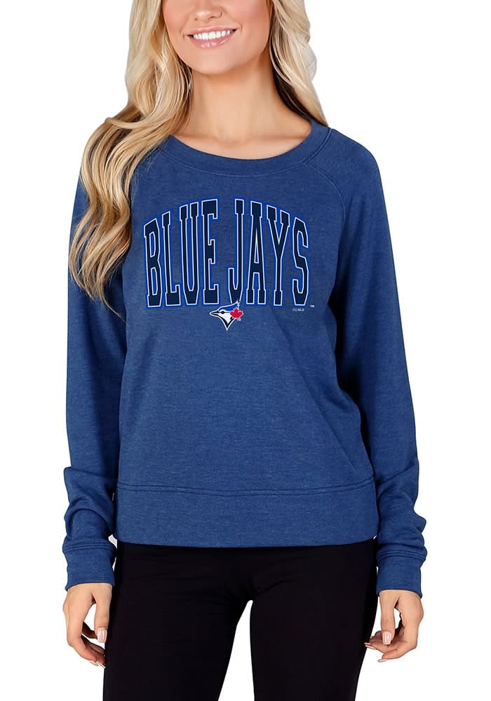 Antigua Women's Toronto Blue Jays Red Victory Crew Pullover