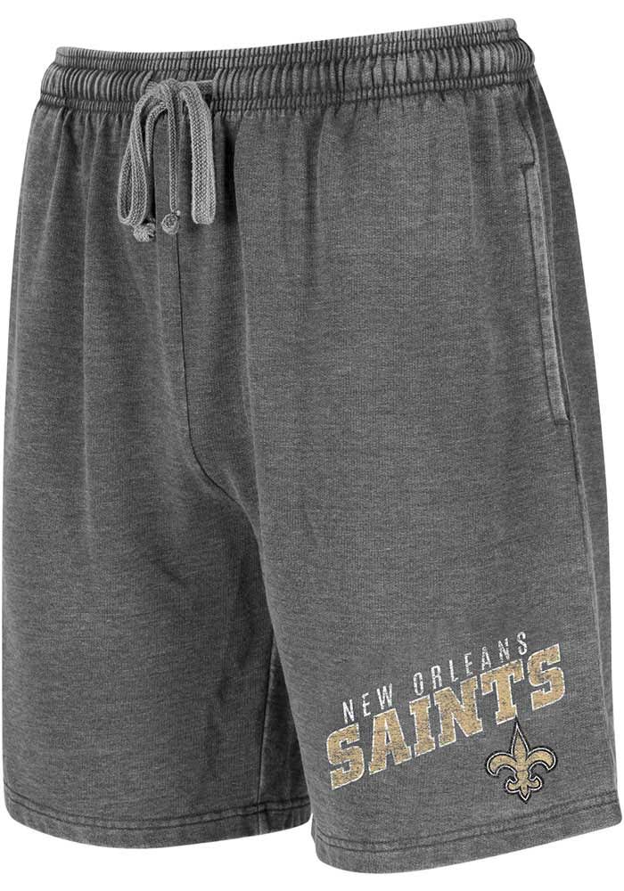 New Orleans Saints Mens Charcoal TRACKSIDE Shorts