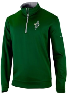Mens Michigan State Spartans Green Columbia Basketball Sparty Qtr Zip Pullover
