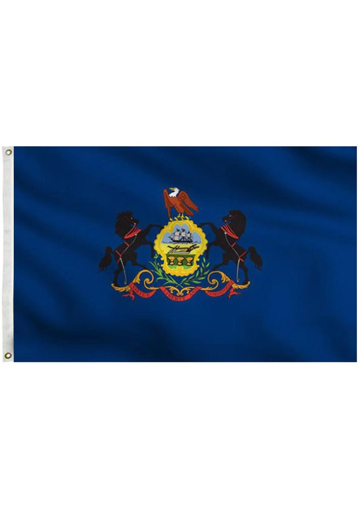 Pennsylvania 3x5 Blue Silk Screen Grommet Flag