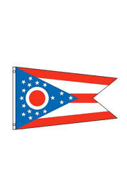 Ohio 3x5 Grommet Red Silk Screen Grommet Flag