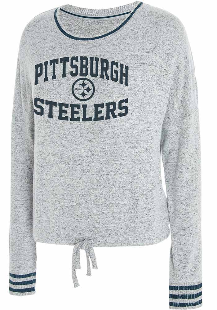 Pittsburgh Steelers Womens Grey Siesta Loungewear Sleep Shirt
