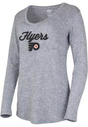 Philadelphia Flyers Womens Grey Layover Loungewear Sleep Shirt