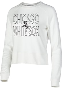 Chicago White Sox Womens White Colonnade Crew Sweatshirt