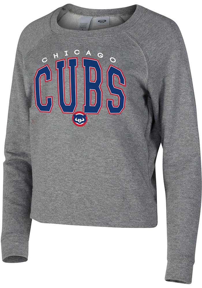 Chicago Cubs Womens Grey Mainstream Crew Sweatshirt