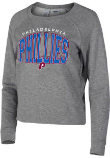 Philadelphia Phillies Womens Grey Mainstream Crew Sweatshirt