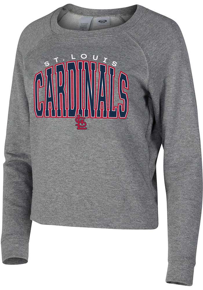 St Louis Cardinals Womens Grey Mainstream Crew Sweatshirt