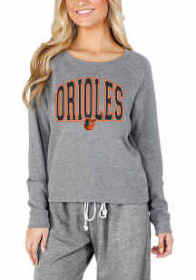 Concepts Sport Baltimore Orioles Womens Grey Mainstream Crew Sweatshirt