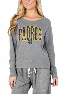 Concepts Sport San Diego Padres Womens Grey Mainstream Crew Sweatshirt