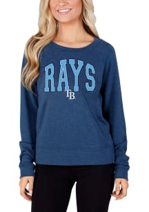 Concepts Sport Tampa Bay Rays Womens Navy Blue Mainstream Crew Sweatshirt