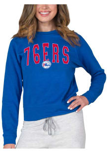 Concepts Sport Philadelphia 76ers Womens Blue Mainstream Crew Sweatshirt