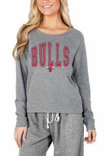 Concepts Sport Chicago Bulls Womens Grey Mainstream Crew Sweatshirt
