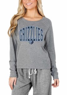 Concepts Sport Memphis Grizzlies Womens Grey Mainstream Crew Sweatshirt