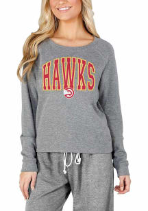 Concepts Sport Atlanta Hawks Womens Grey Mainstream Crew Sweatshirt