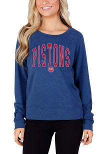 Concepts Sport Detroit Pistons Womens Blue Mainstream Crew Sweatshirt