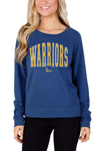 Concepts Sport Golden State Warriors Womens Blue Mainstream Crew Sweatshirt