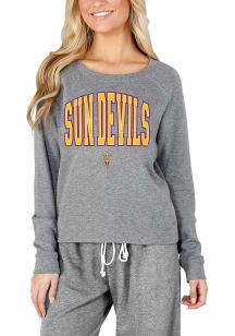 Concepts Sport Arizona State Sun Devils Womens Grey Mainstream Crew Sweatshirt