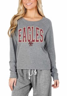 Concepts Sport Boston College Eagles Womens Grey Mainstream Crew Sweatshirt