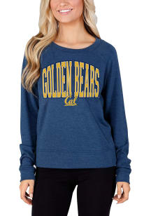 Concepts Sport Cal Golden Bears Womens Navy Blue Mainstream Crew Sweatshirt