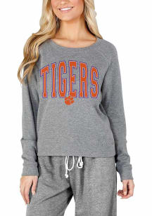 Concepts Sport Clemson Tigers Womens Grey Mainstream Crew Sweatshirt