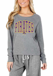 Concepts Sport East Carolina Pirates Womens Grey Mainstream Crew Sweatshirt